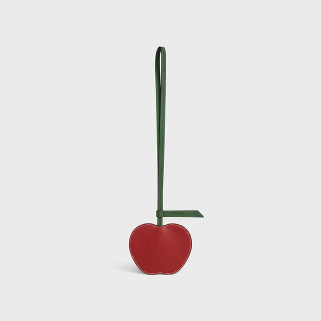 CELINE APPLE KEYRING IN SMOOTH LAMBSKIN
