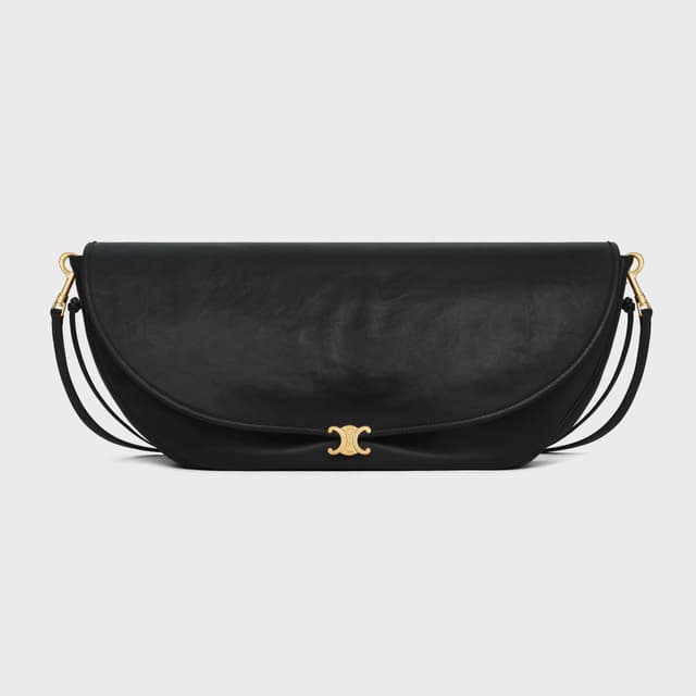 CELINE HALFMOON SOFT TRIOMPHE BAG IN SUPPLE SHINY LAMBSKIN