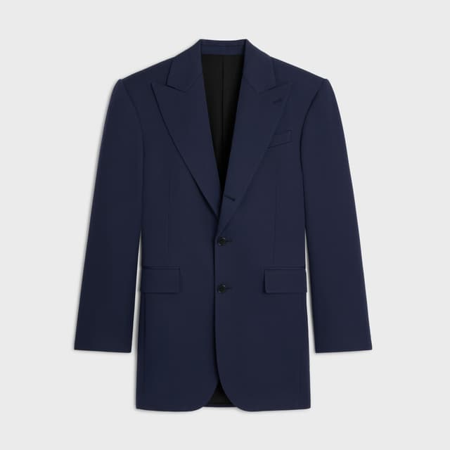 CELINE colonne jacket IN GRAIN DE POUDRE WOOL