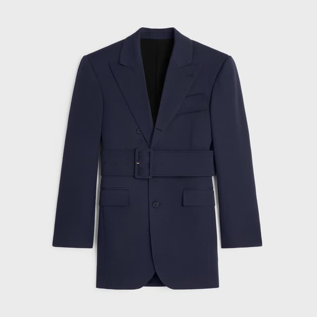 CELINE colonne jacket IN GRAIN DE POUDRE WOOL