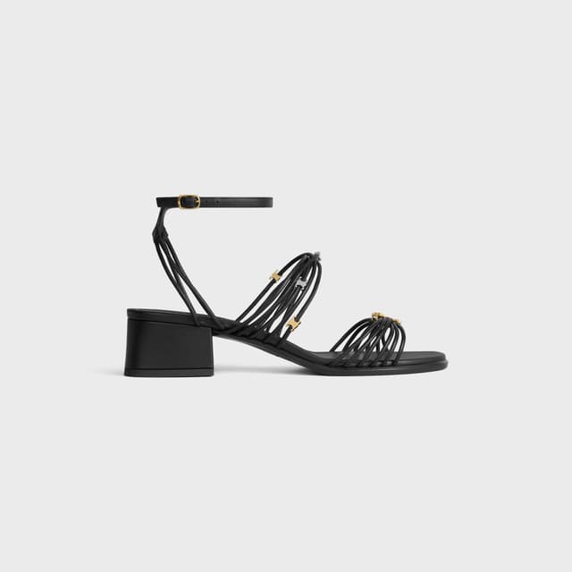 CELINE CLÉMENCE HEELED SANDAL IN GOATSKIN