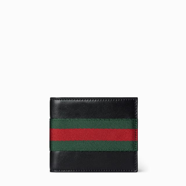 Gucci Personalize with initialsWeb Trademark bi-fold wallet