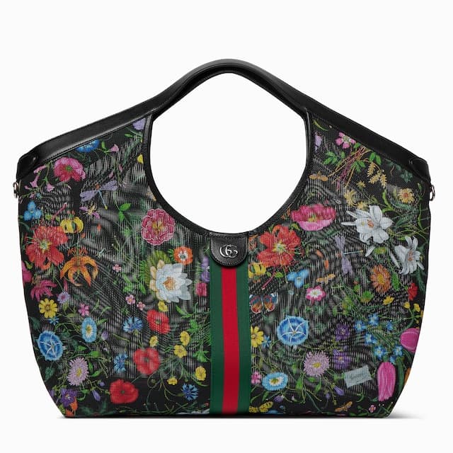 Gucci Personalize with initialsGucci Giglio Flora large tote bag