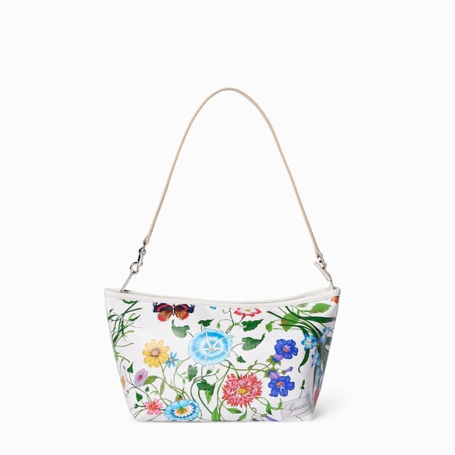 Gucci フローラモチーフ ストラップ付き スモール ポーチ¥121,000(税込)
