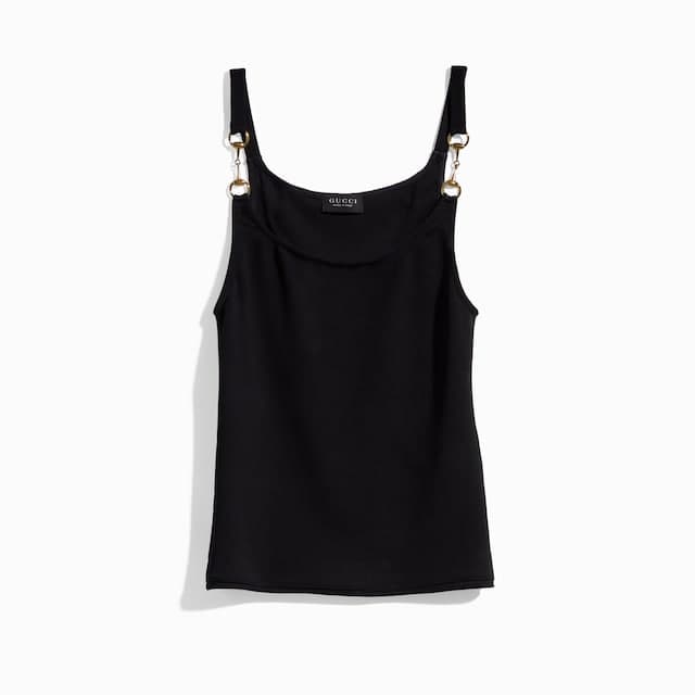 Gucci Viscose crêpe jersey top with Horsebit£610