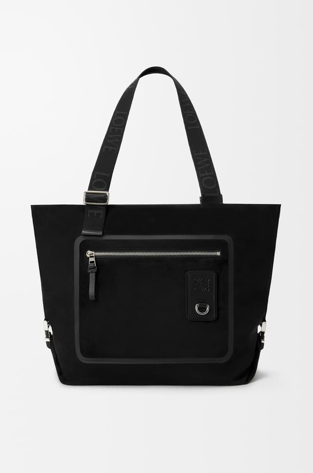LOEWE Flex zipped tote in canvas and suede