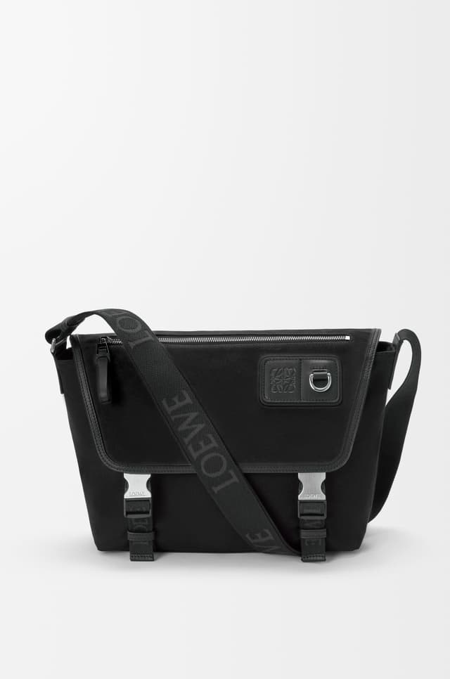 LOEWE Medium Flex messenger in canvas and suede
