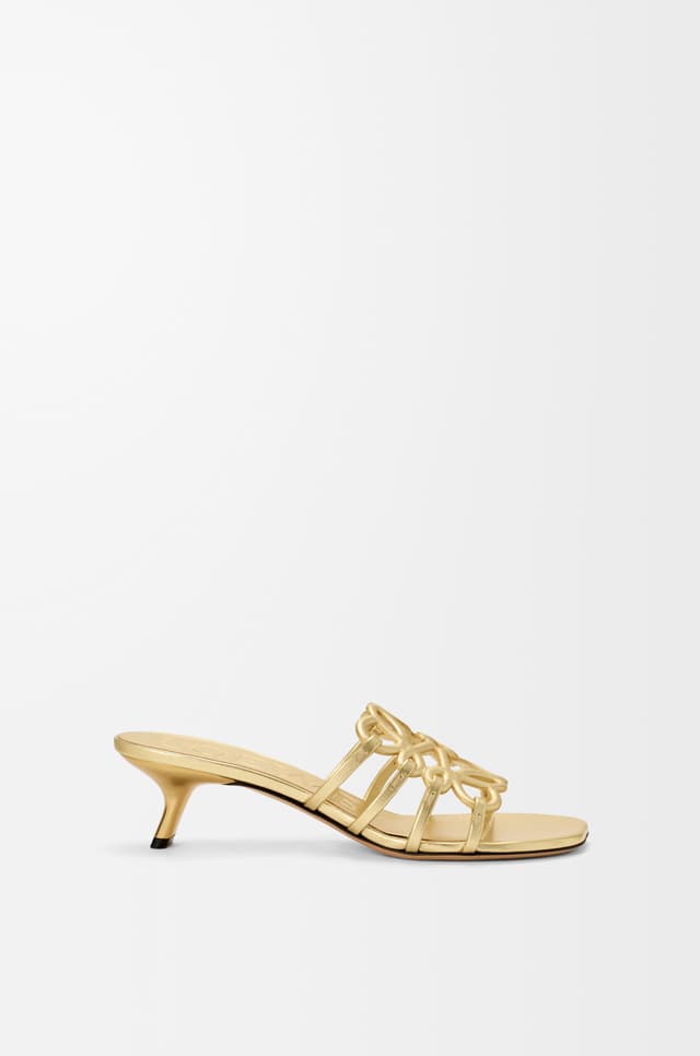 LOEWE Petal Anagram slide in laminated lambskin