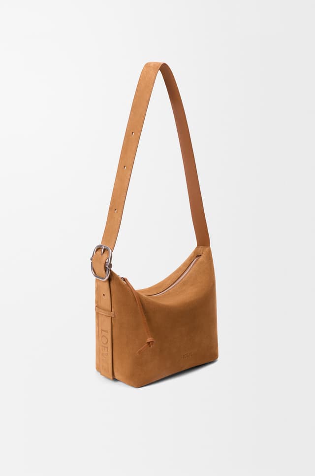 LOEWE Medium Loop hobo in suede calfskin