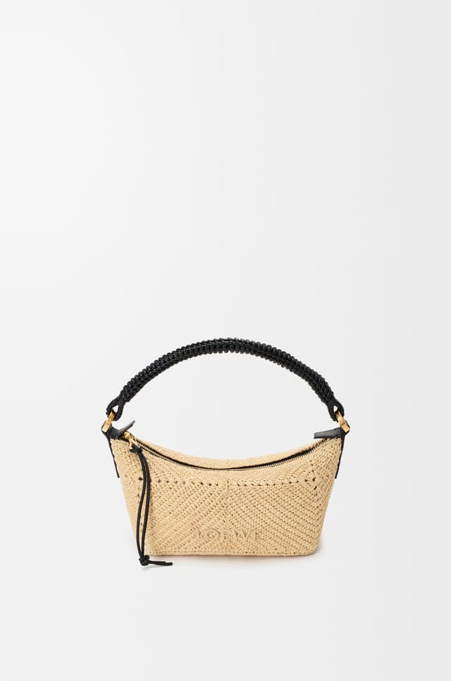 LOEWE Cala mini bag in classic calfskin and raffia