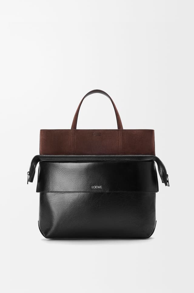 LOEWE Small Switch tote in paper calf and suede