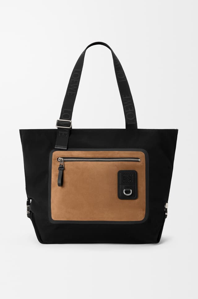 LOEWE Flex zipped tote in canvas and suede
