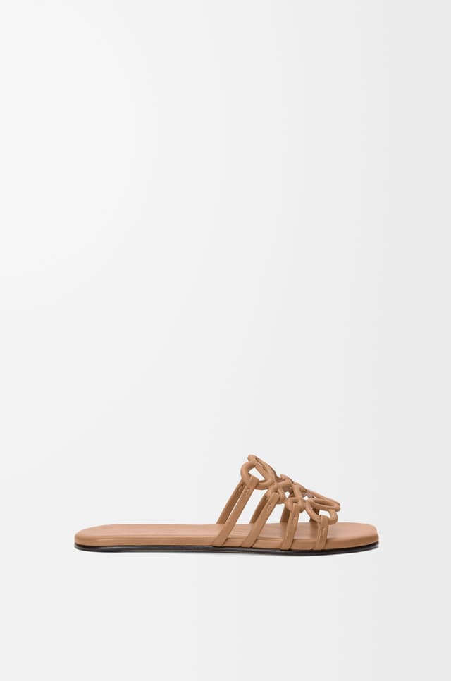 LOEWE Petal Anagram slide in calfskin