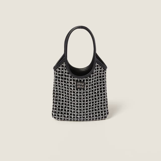 Miu Miu Ivy satin handbag with synthetic crystals
