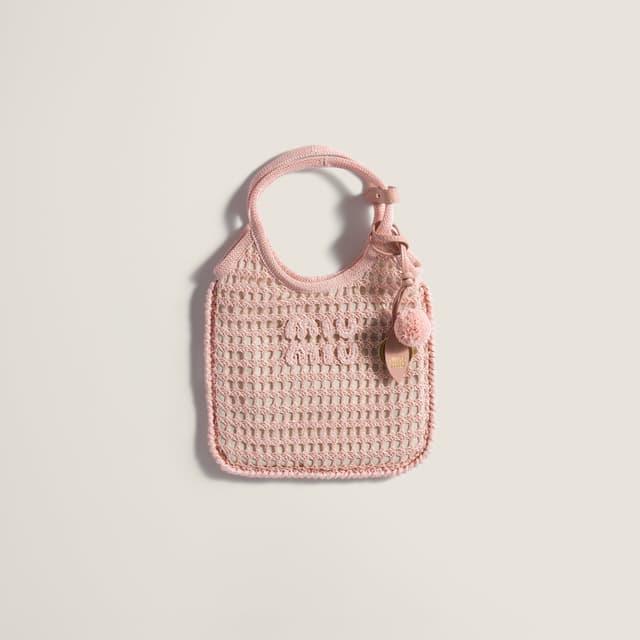 Miu Miu Ivy raffia crochet handbag
