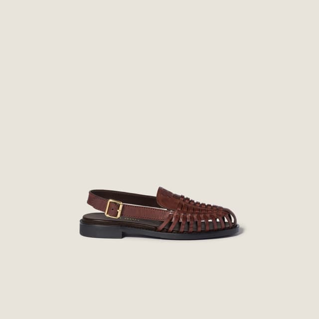 Miu Miu Leather slingback loafers