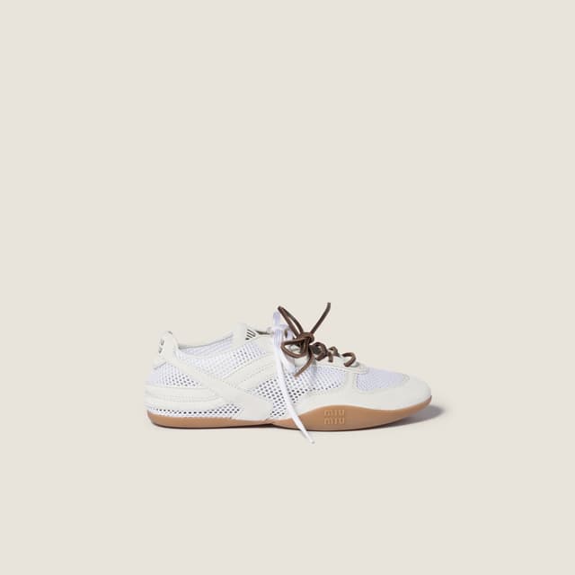 Miu Miu Gymnasium mesh and suede sneakers