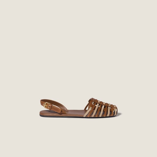 Miu Miu Nappa and suede leather sandals