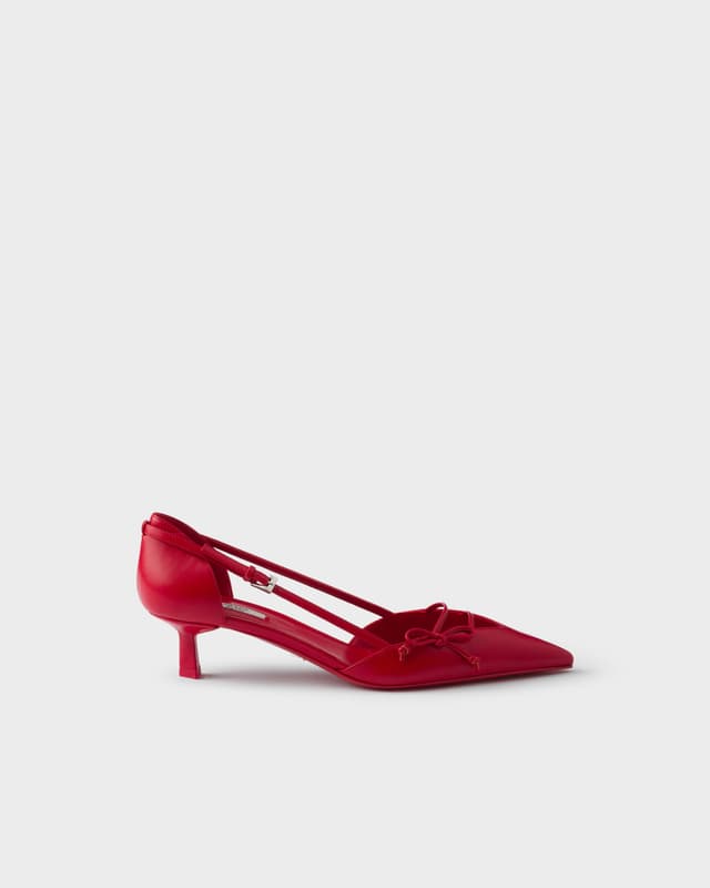 Prada Open-side leather pumps