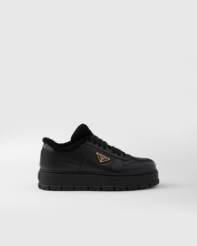 Prada Leather laced sneakers