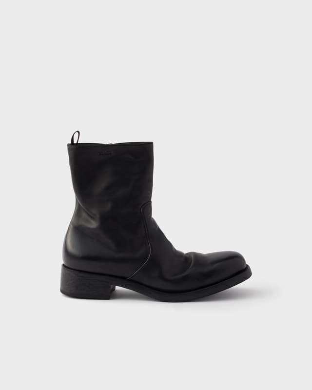 Prada Leather zipper boots