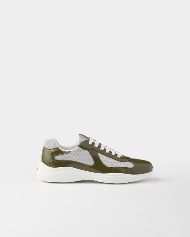 Prada Patent leather and technical fabric Prada America's Cup sneakers