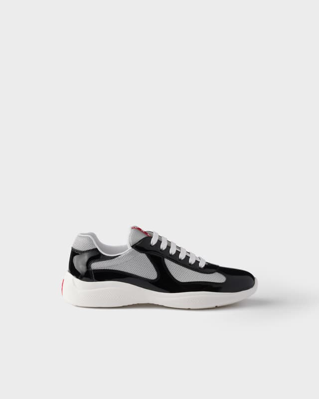 Prada Patent leather and technical fabric Prada America's Cup sneakers