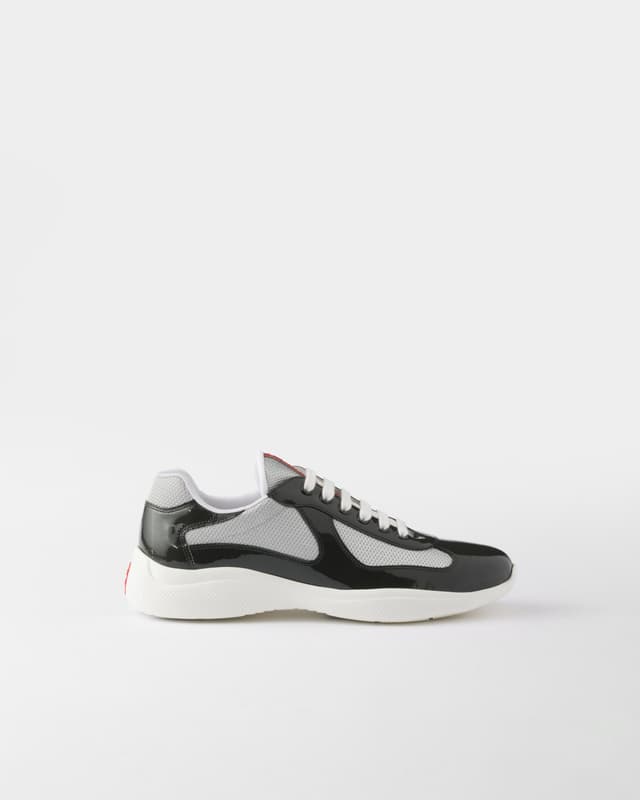 Prada Patent leather and technical fabric Prada America's Cup sneakers