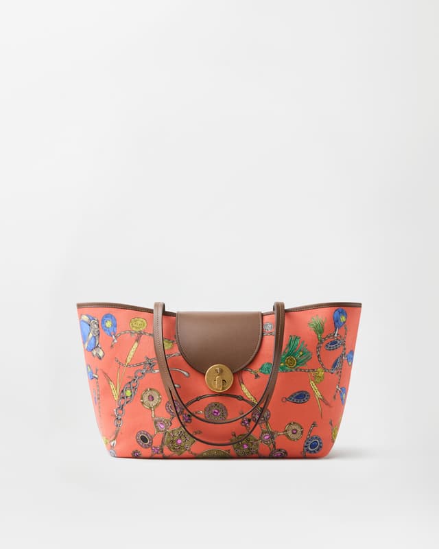 Versace vivian printed small canvas tote