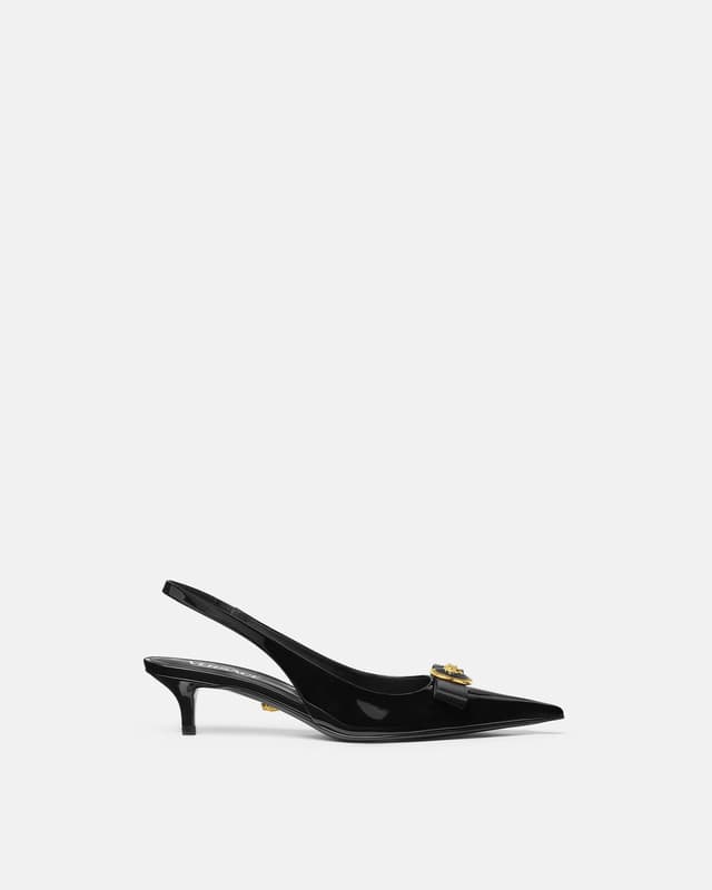 Versace gianni ribbon patent slingbacks 45 mm