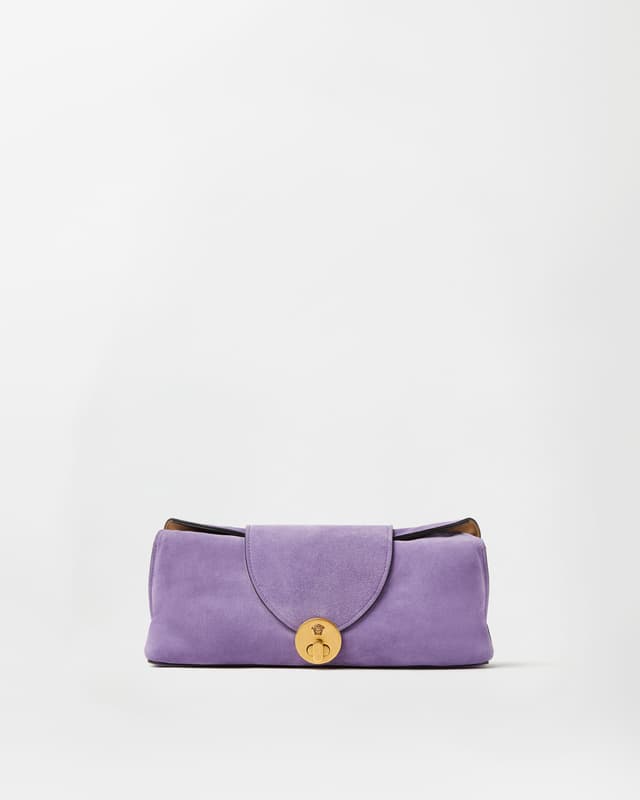 Versace vivian suede clutch
