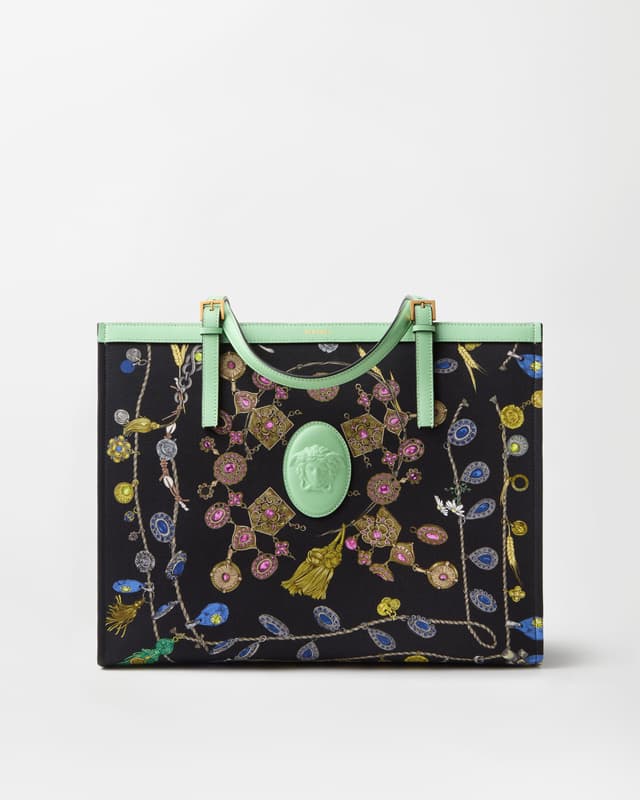 Versace riviere printed large canvas tote