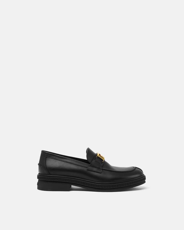 Versace greca leather loafers