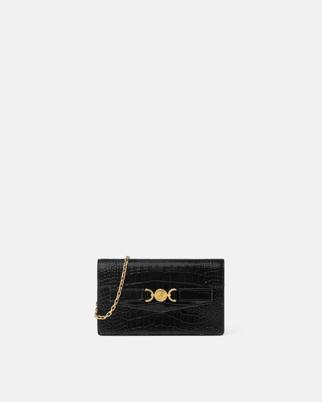 Versace medusa 95 croc-effect clutch