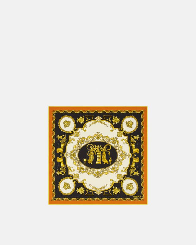 Versace printed silk twill scarf 45 cm