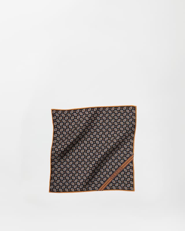 Versace printed silk twill pocket square