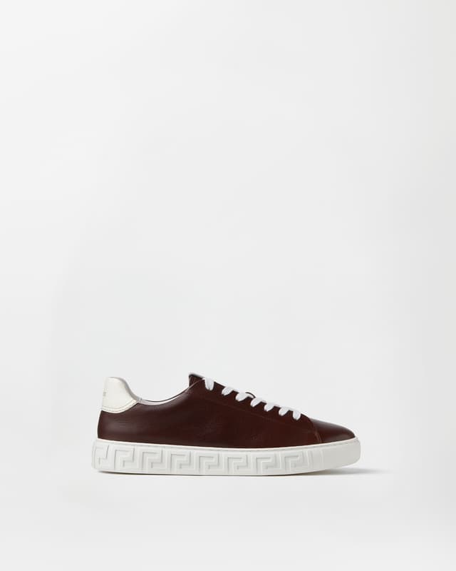 Versace greca leather sneakers