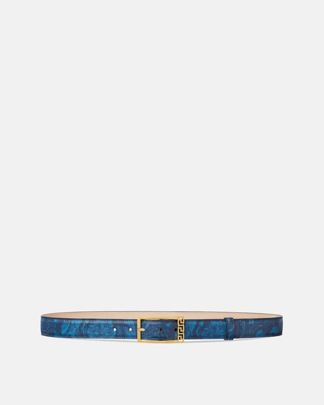 Versace greca printed leather belt 1.2