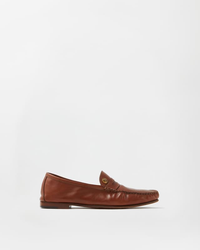 Versace guanto leather loafers