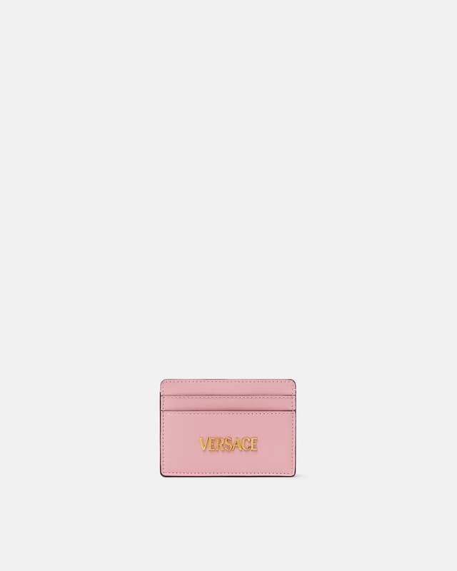 Versace versace tag leather card holder