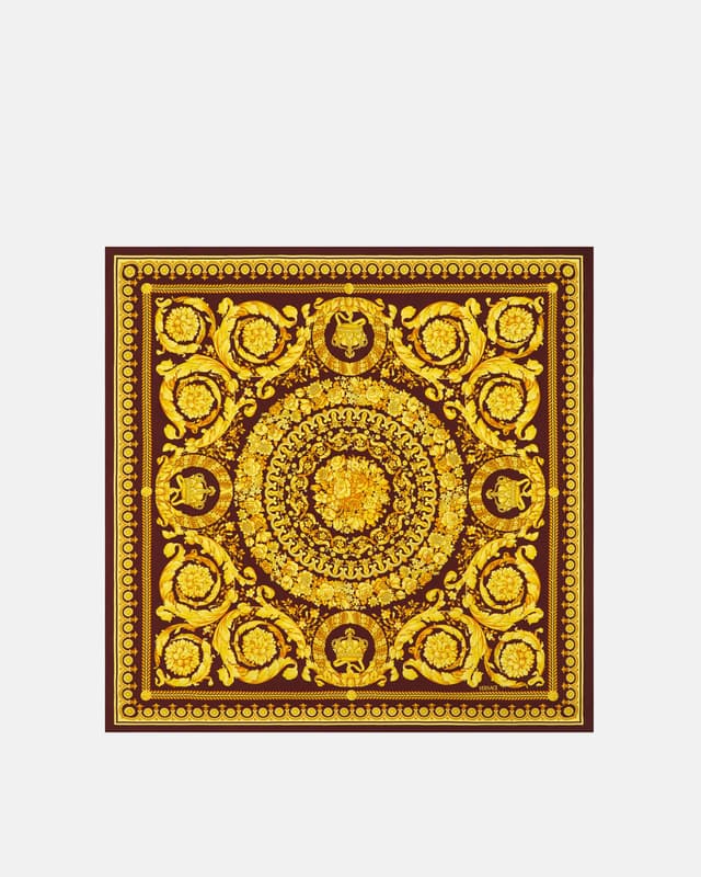 Versace printed silk twill scarf 90 cm