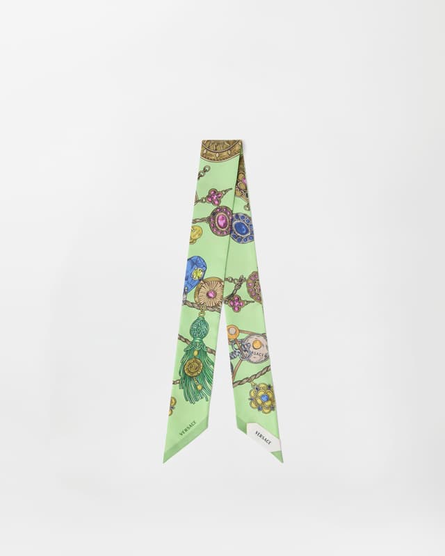 Versace printed silk twill ribbon