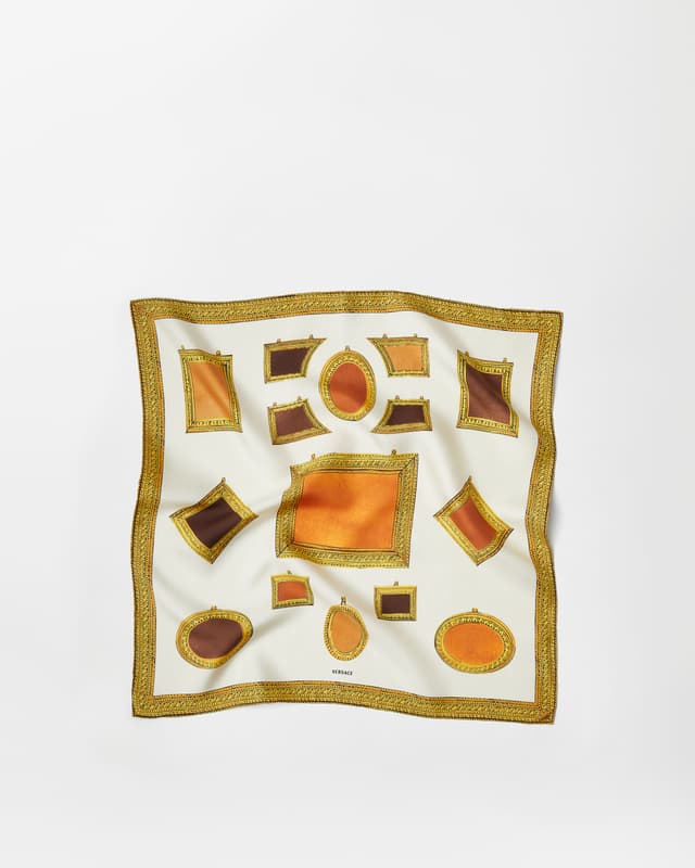 Versace printed silk twill scarf 70 cm