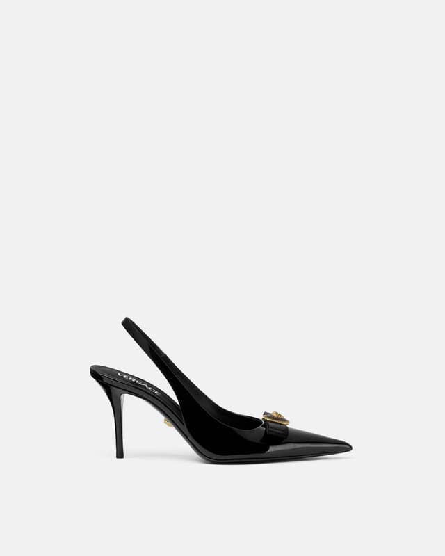 Versace gianni ribbon patent slingbacks 85 mm