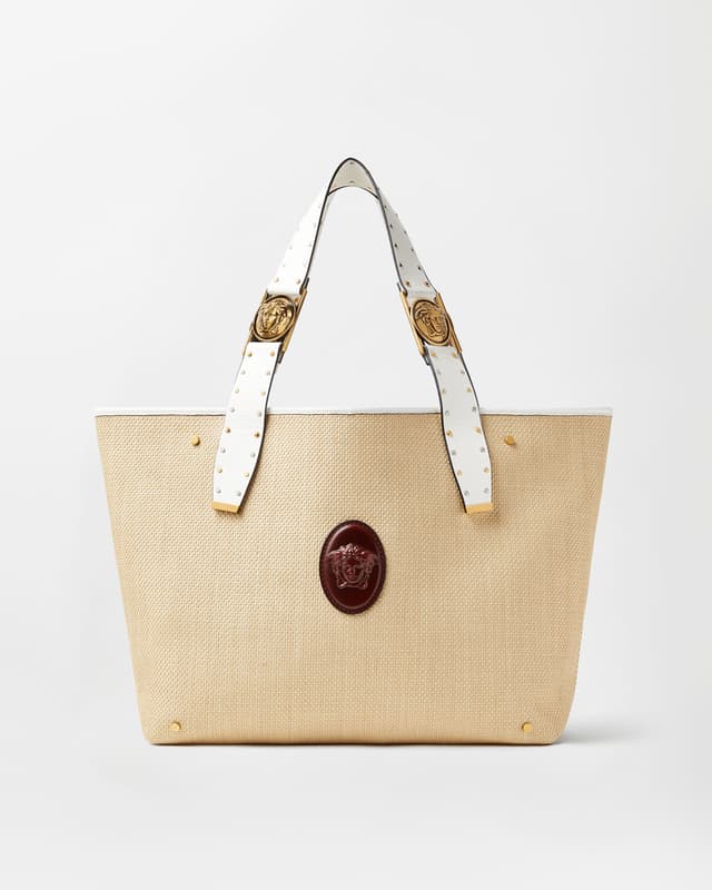 Versace riviere large raffia tote