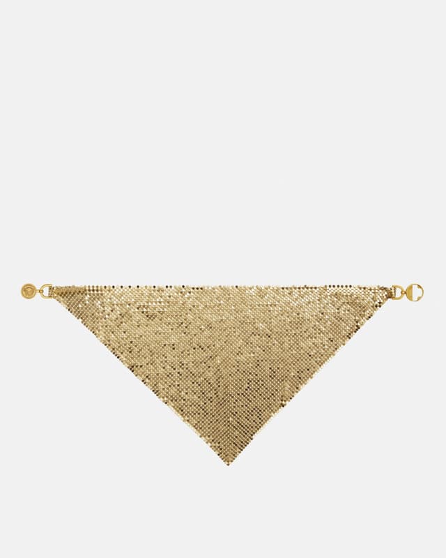 Versace metal mesh bandana necklace