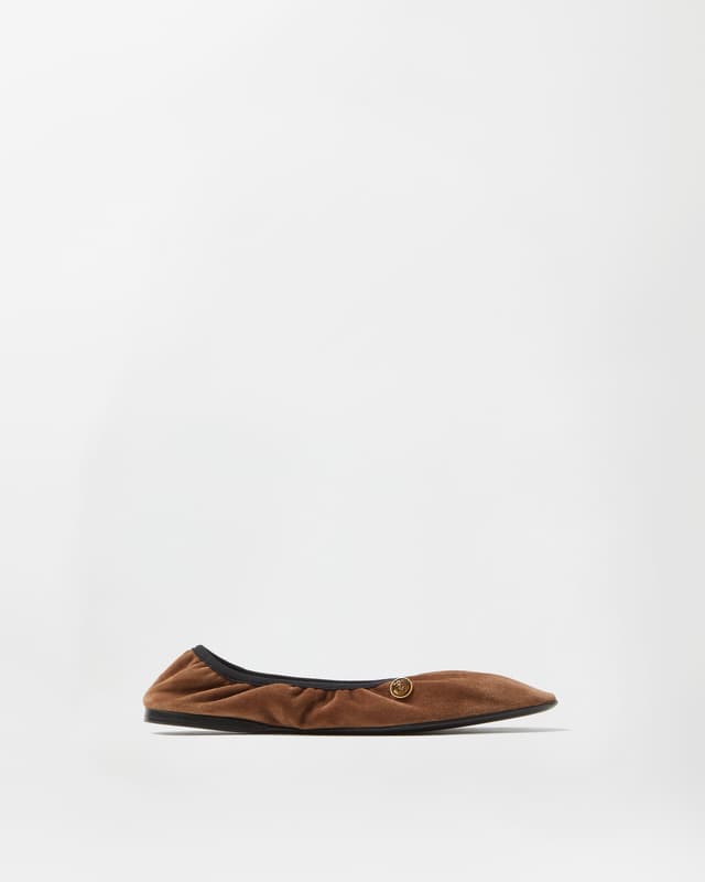 Versace guanto suede ballerinas