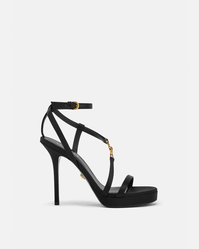 Versace medusa 95 embellished satin sandals 115 mm