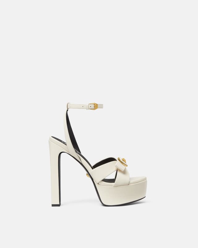 Versace gianni ribbon leather sandals 140 mm