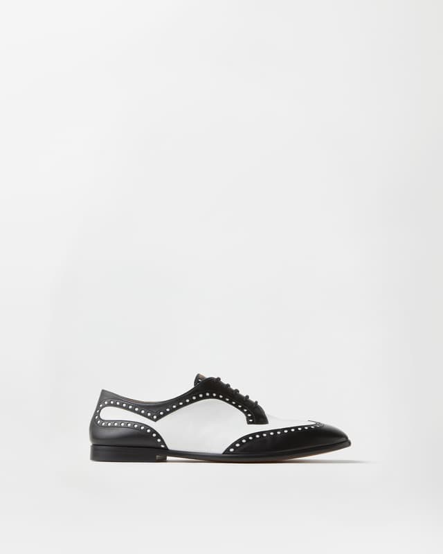 Versace mick leather derby shoes